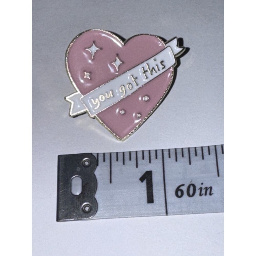 You’ve Got This Pink Ribbon Heart Pin Brooch